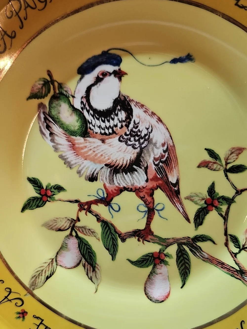Anthropologie Partridge in a Pear Tree Stoneware Dessert Plate - 2024, As-Is